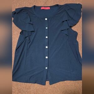 Love Scarlett Blouse In Navy Size XL